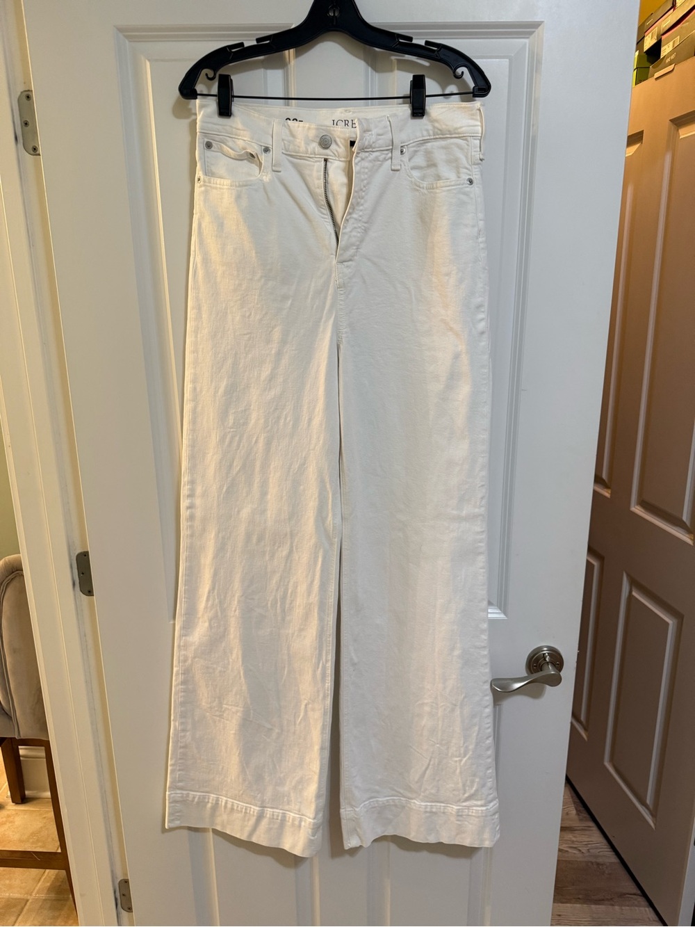 J crew wide leg jeans size 28 tall white